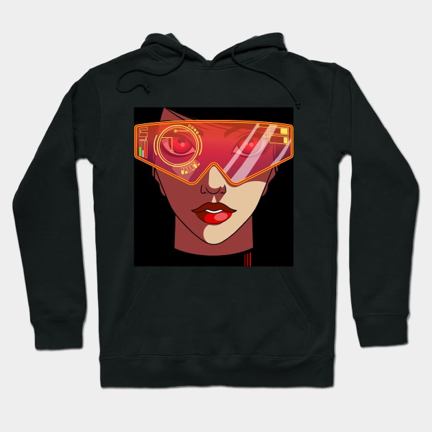 Cyberpunk Beautiful Girl - Cyberpunk gift ideas Hoodie by MIRgallery